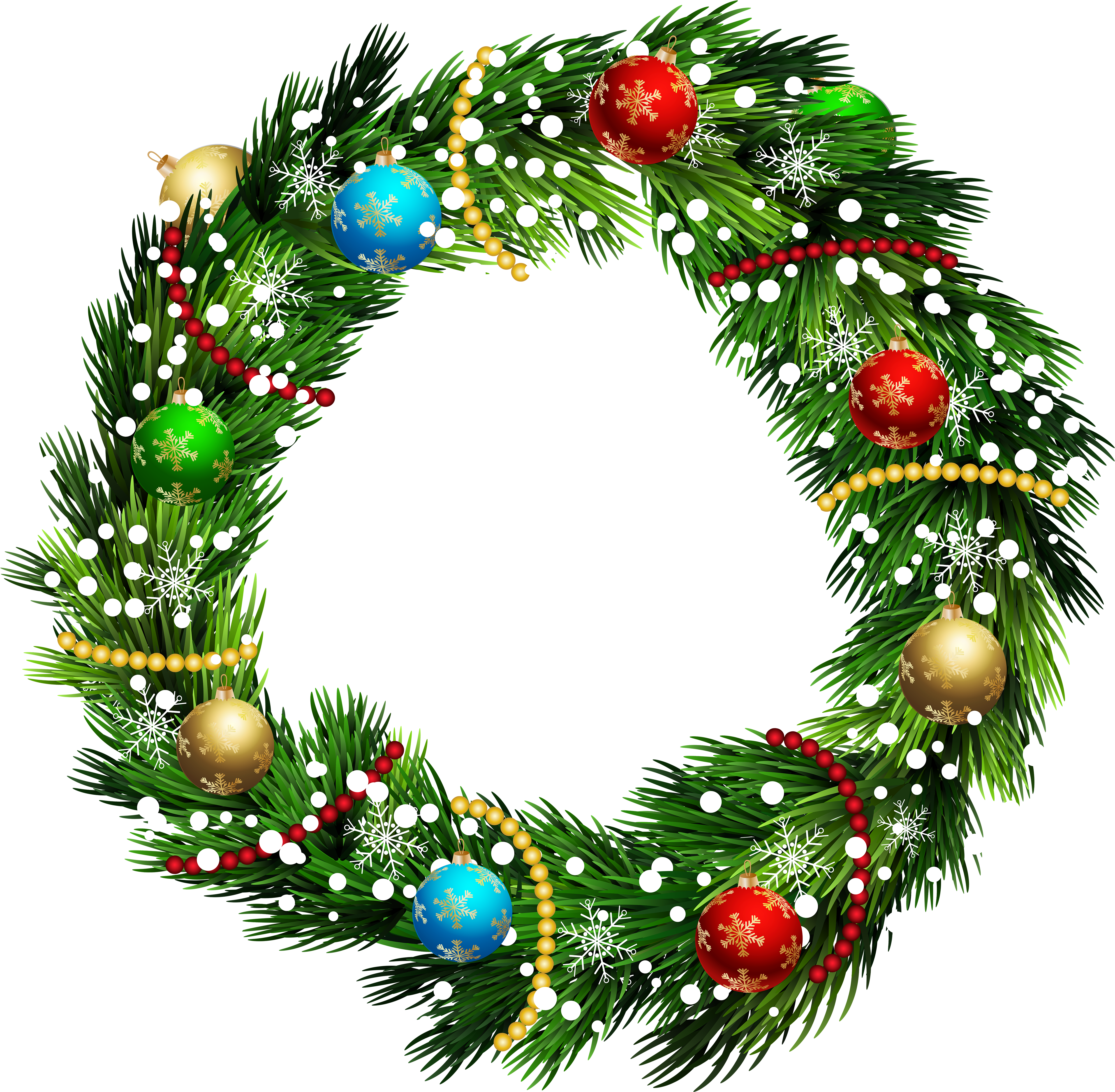 Christmas Wreath Png (5000x4975), Png Download