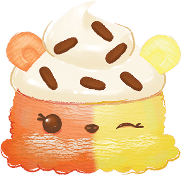 M-002 Ice Cream Num Autumn Cream - Birthday Cake (445x430), Png Download