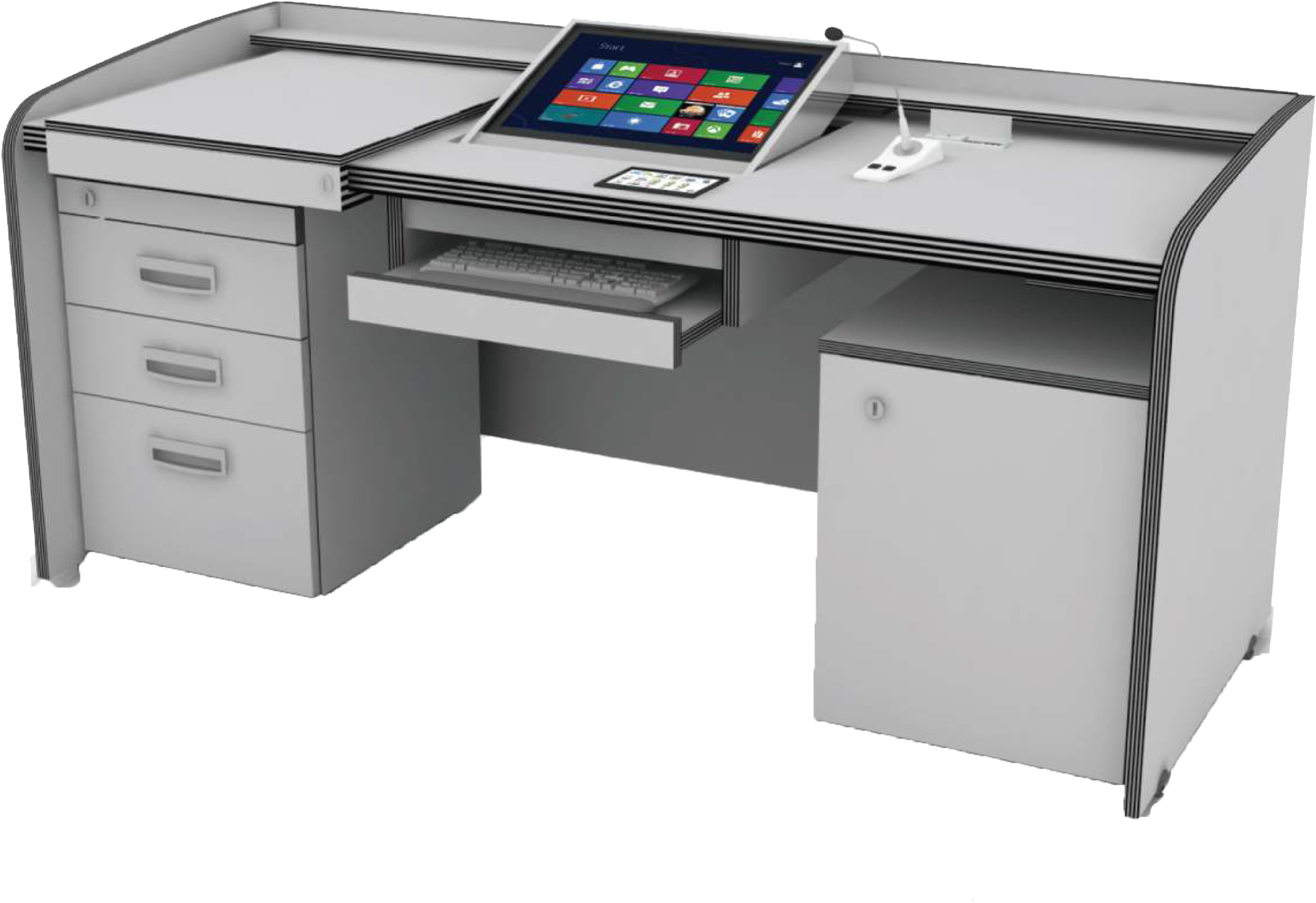Desk Png Transparent - Desk (2737x1880), Png Download