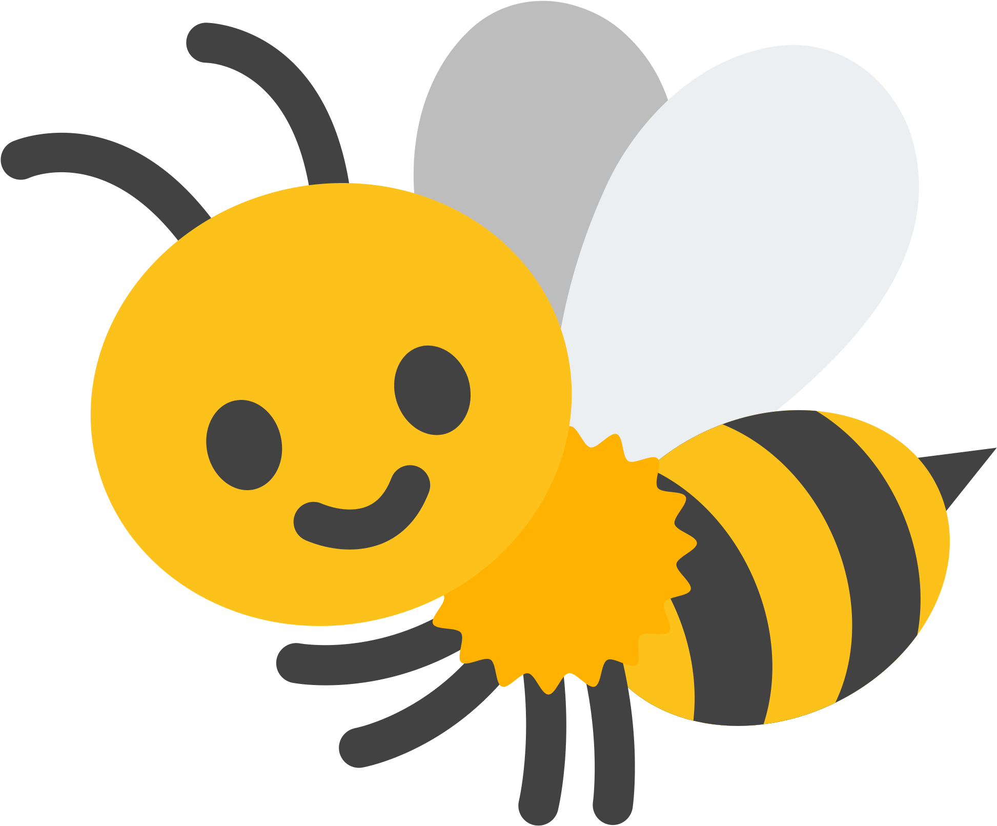 Open - Google Bee Emoji (2000x2000), Png Download