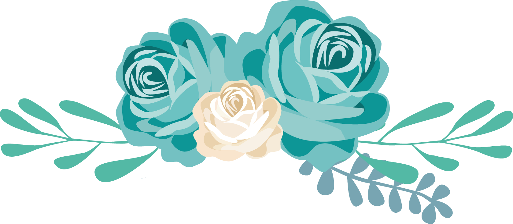 Flowers Vectors Clipart Png Image 03 - Transparent Flower Vector Png (1678x735), Png Download