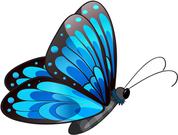 0, - Flying Butterfly Clip Art (600x463), Png Download