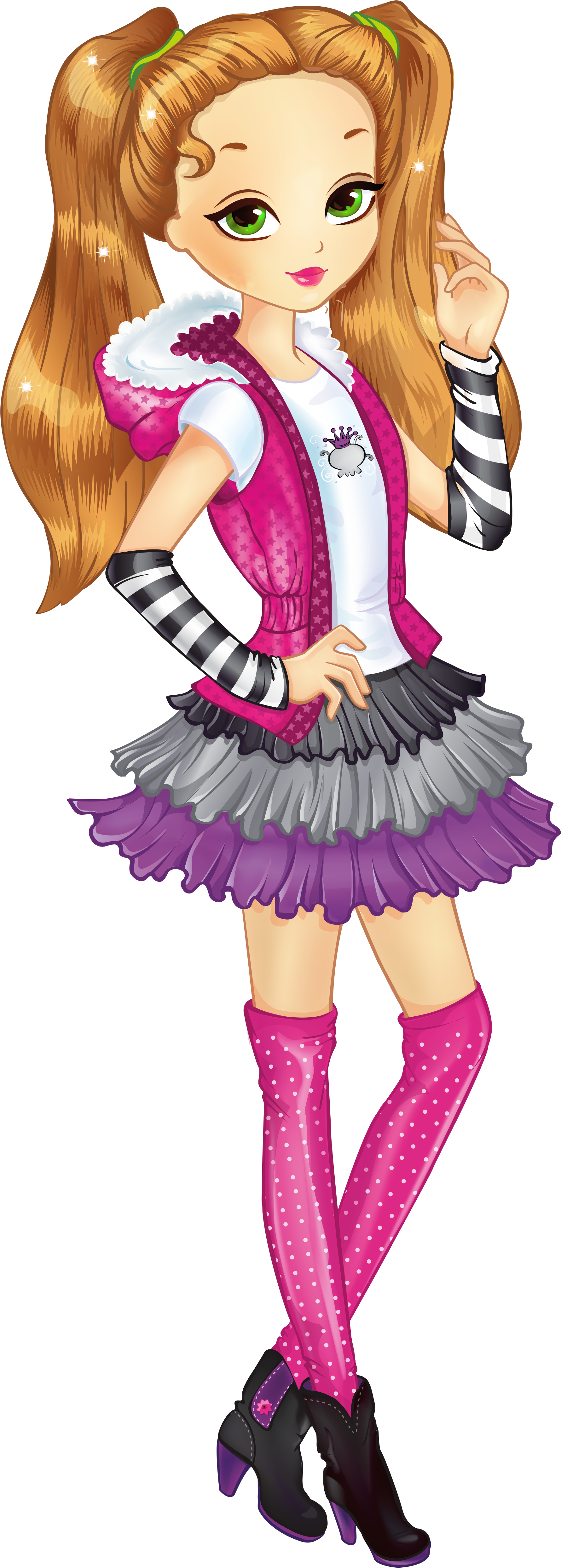 Cartoon Picture For Girl (2357x5128), Png Download