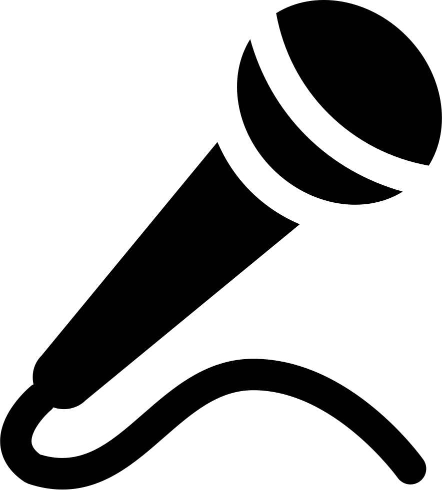 Microphone Comments - Microphone Icon Black And White (884x981), Png Download