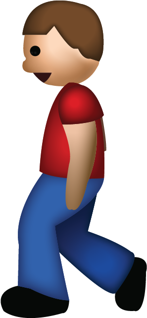 Download Ai File - Man Walking Emoji Png (640x640), Png Download