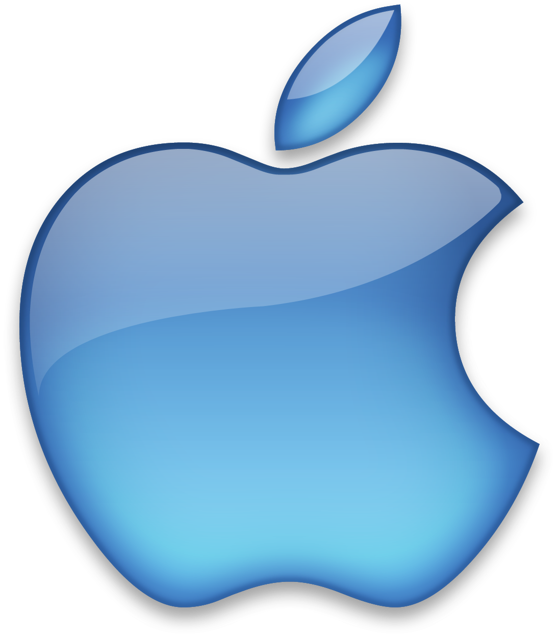 Blue Apple Logo Icon - Apple Png Transparent Logo (1102x1289), Png Download