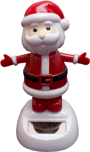 Cartoon Santa Png Free - Hearthsong Holiday Solar-powered Dancers (set Of 2) (800x600), Png Download
