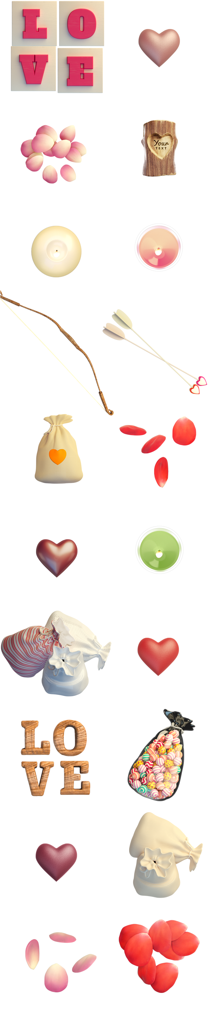 Creative Color Ornament Transparent Decorative - Valentine's Day (712x3500), Png Download