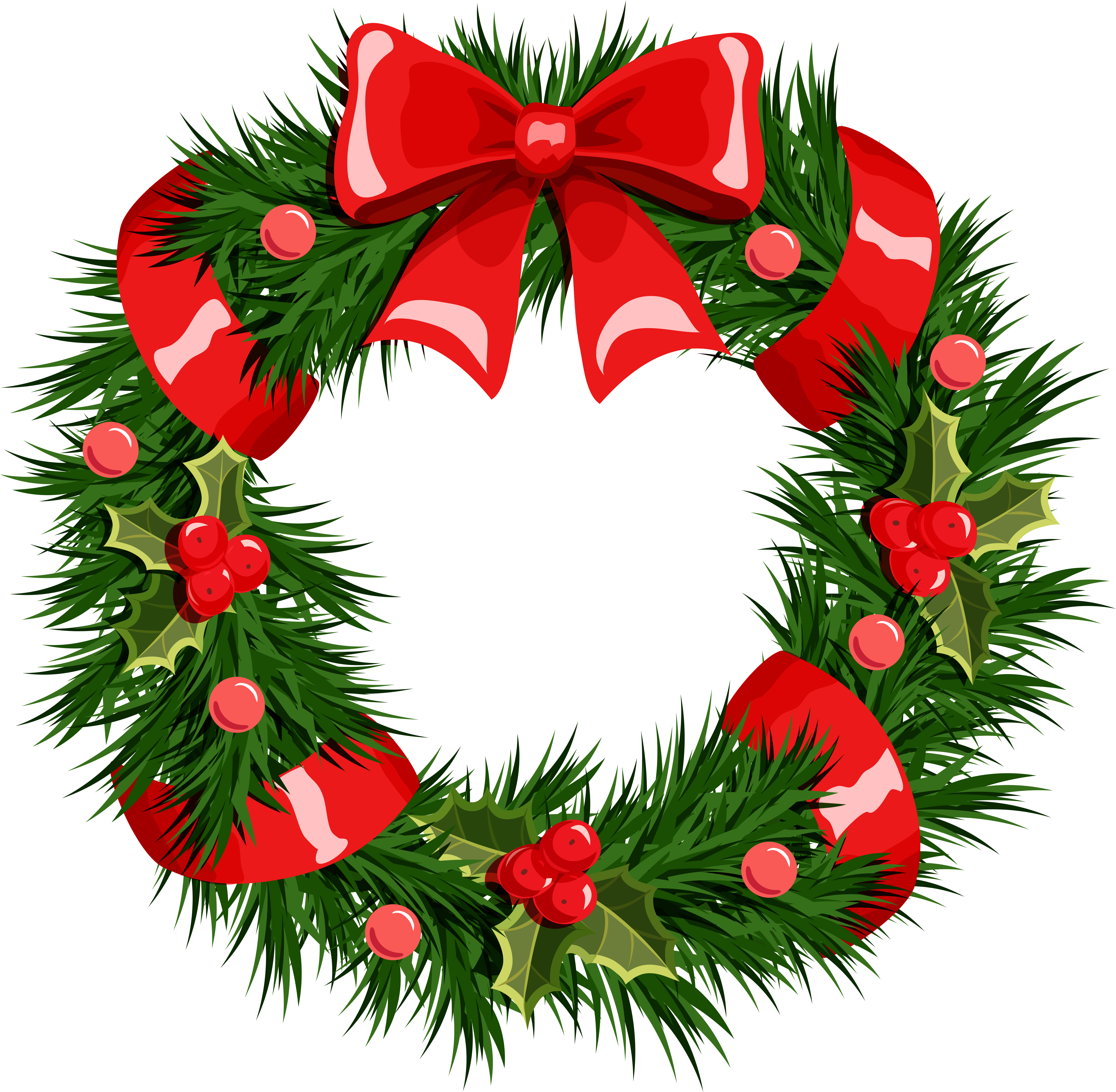Christmas Wreath Png (5130x5070), Png Download
