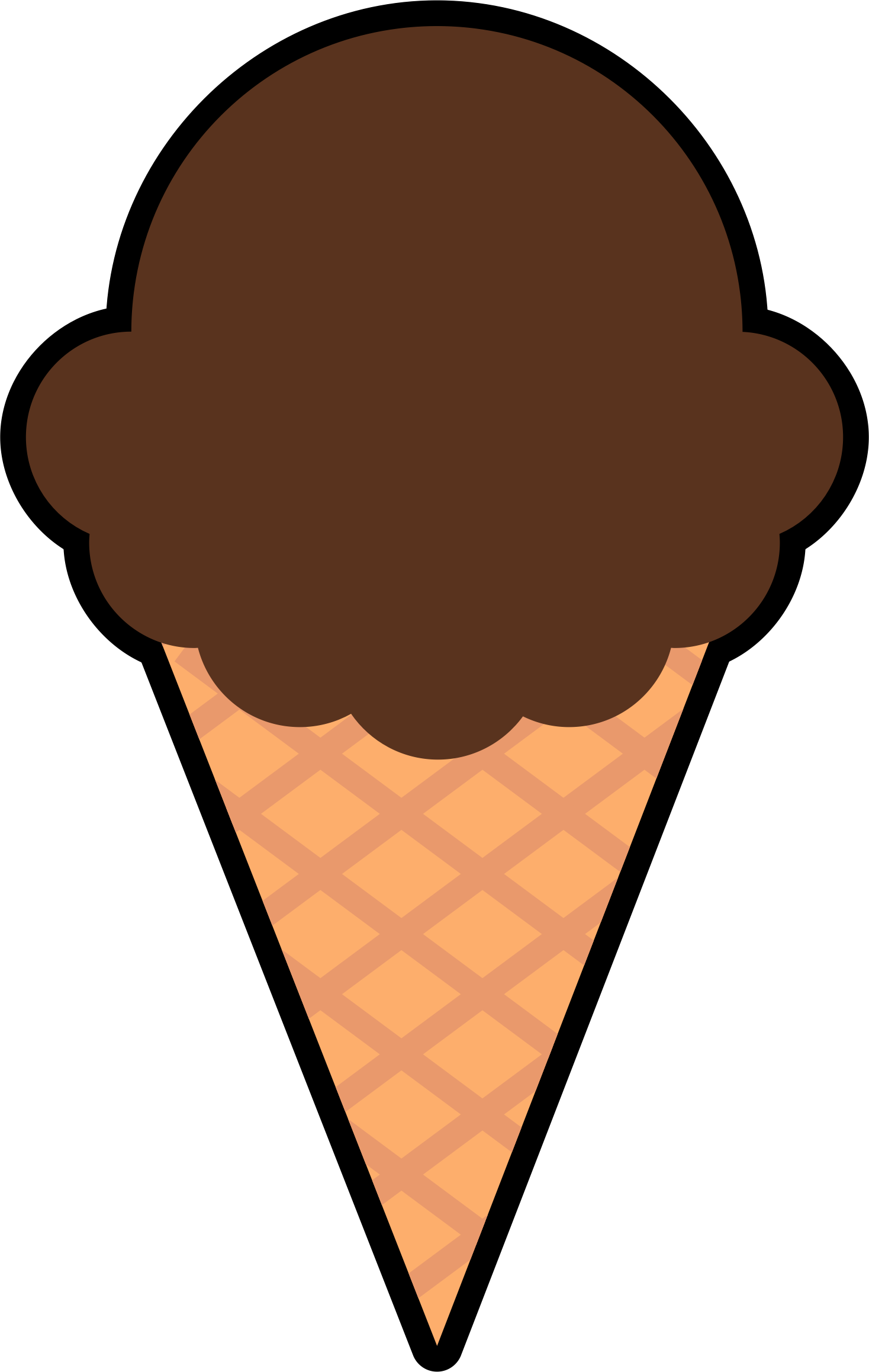 Chocolate Ice Cream Cone Png Clipart Picture\u200b - Chocolate Ice Cream Cone Clip Art (1468x2316), Png Download
