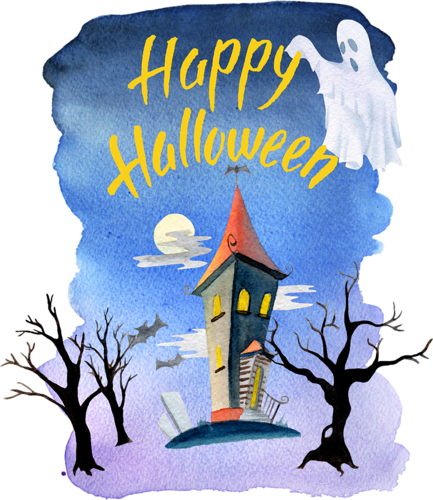 Восставшие Из Могил Мертвецы, Привидение, Франкештейн - Halloween (433x500), Png Download