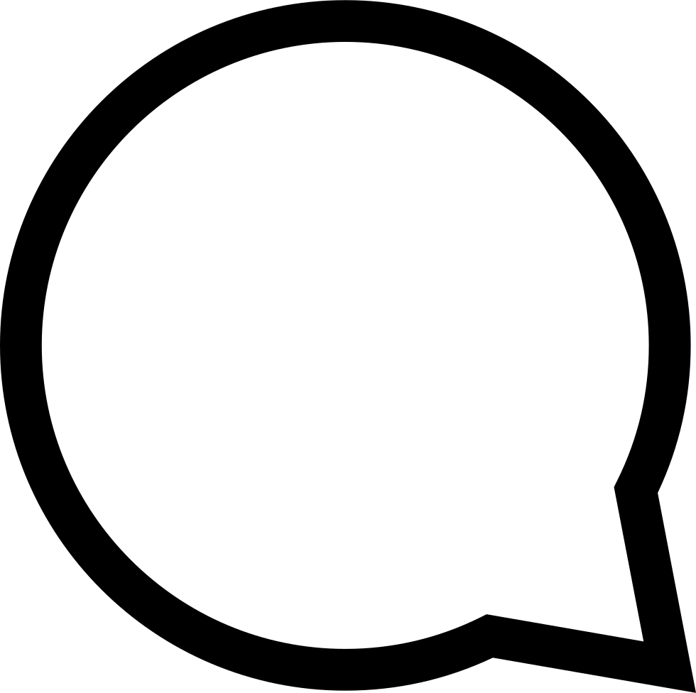 Circular Speech Bubble Outline - Circle (980x976), Png Download