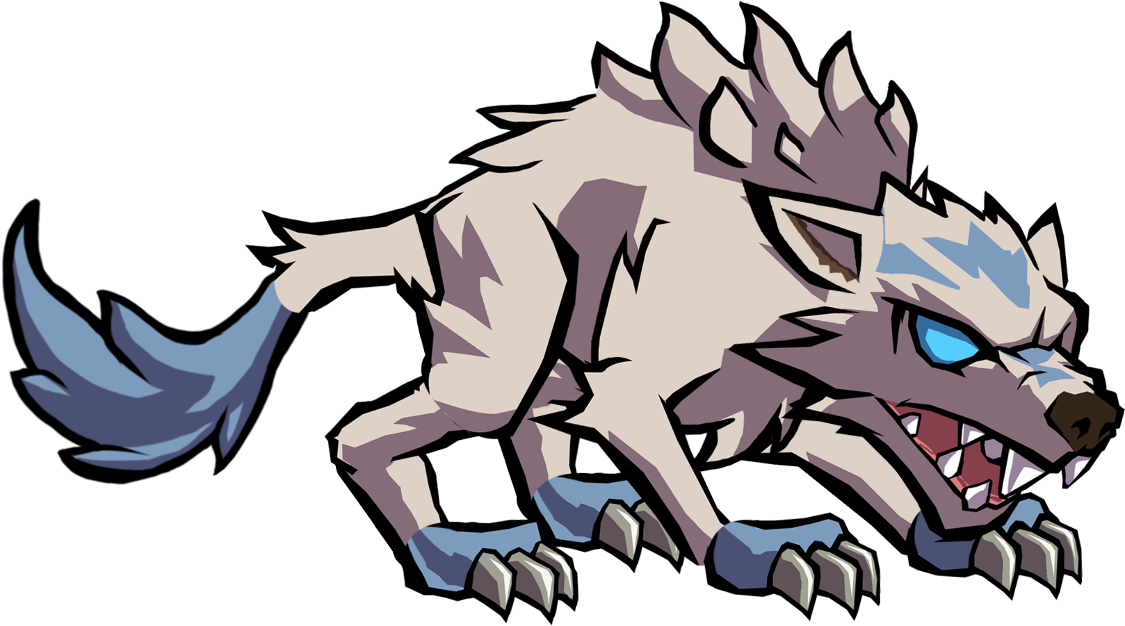 Winter Wolf - Cartoon Wolf Png (1695x934), Png Download