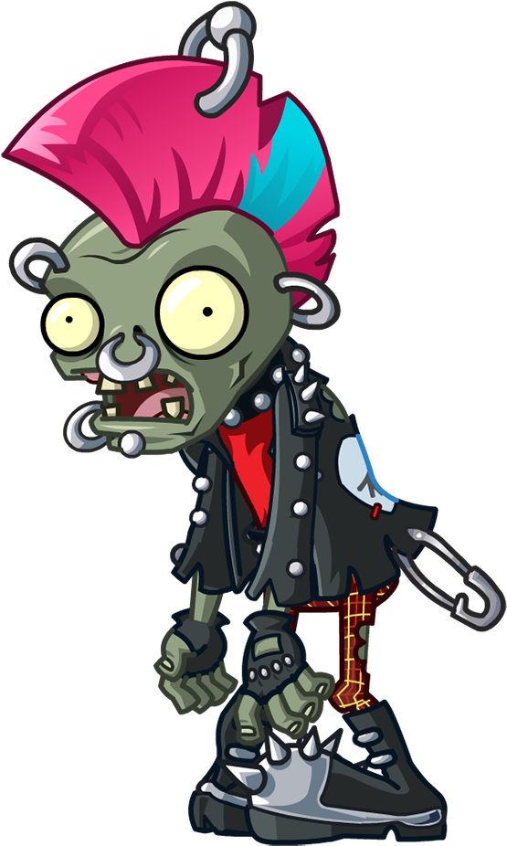 Zombie Free Png Image - Plants Vs Zombies Punk (640x958), Png Download