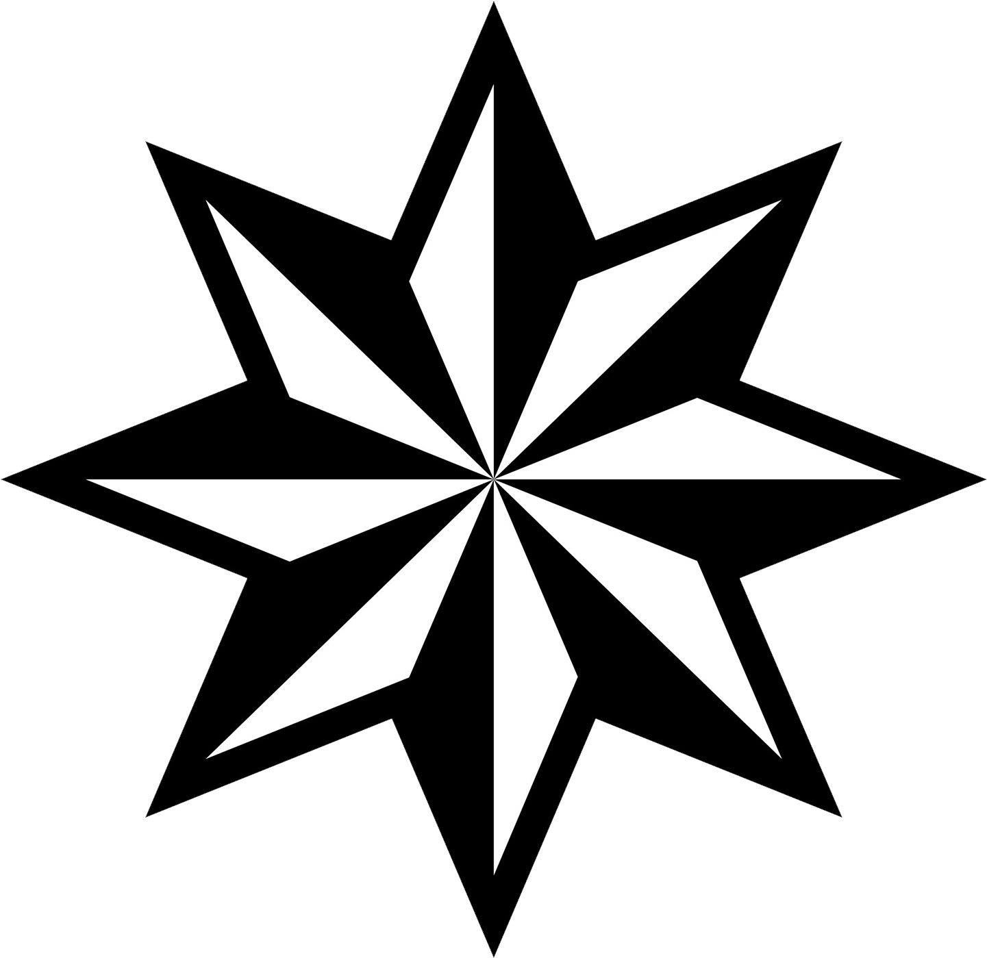 Clipart Transparent Black And White Clipart Stars - Red 8 Point Star (827x827), Png Download