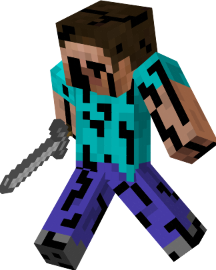 Corrupt Steve - Wiki (332x405), Png Download