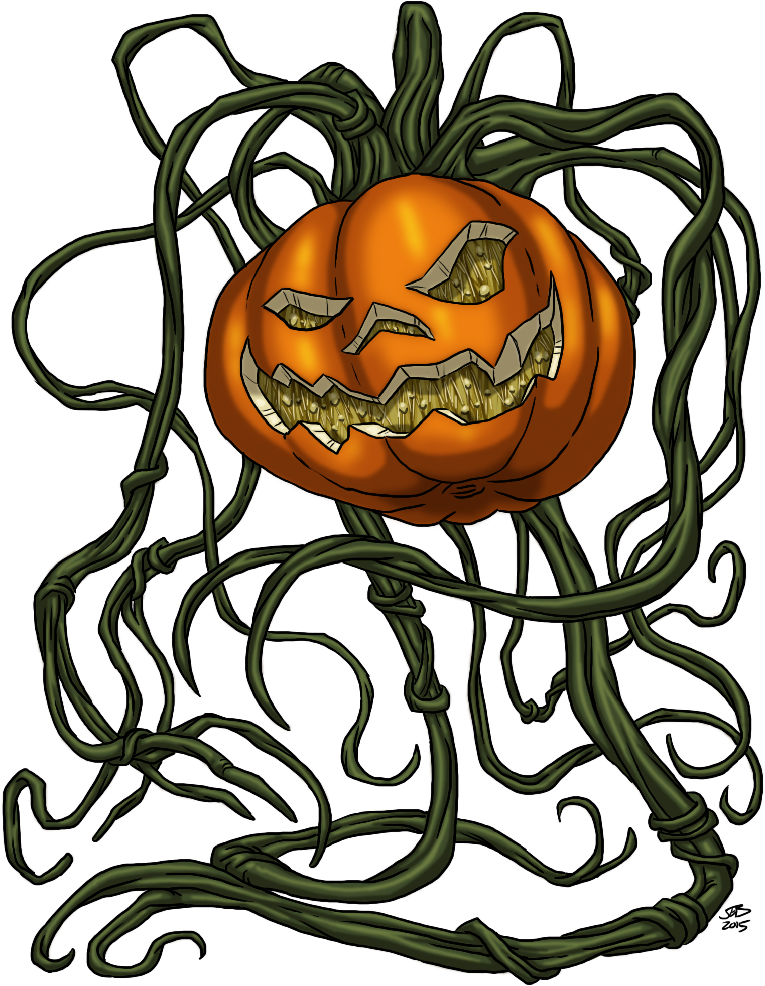 28 Collection Of Pumpkin Monster Drawing (1545x2000), Png Download