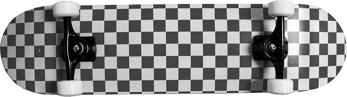 Download - Kpc Pro Skateboard Complete Black And White Checker (696x196), Png Download
