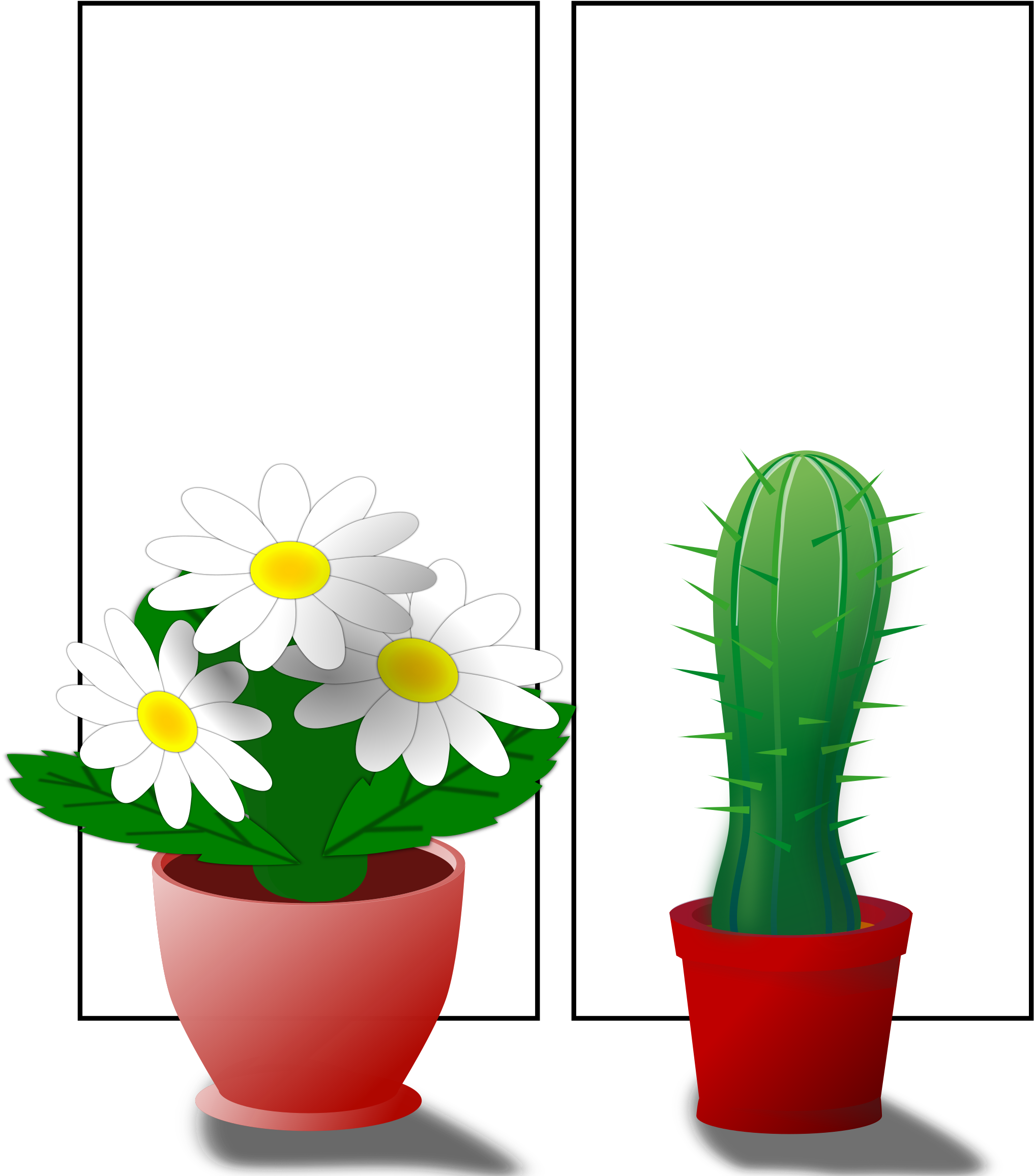This Free Icons Png Design Of Window With Plants (2273x2400), Png Download