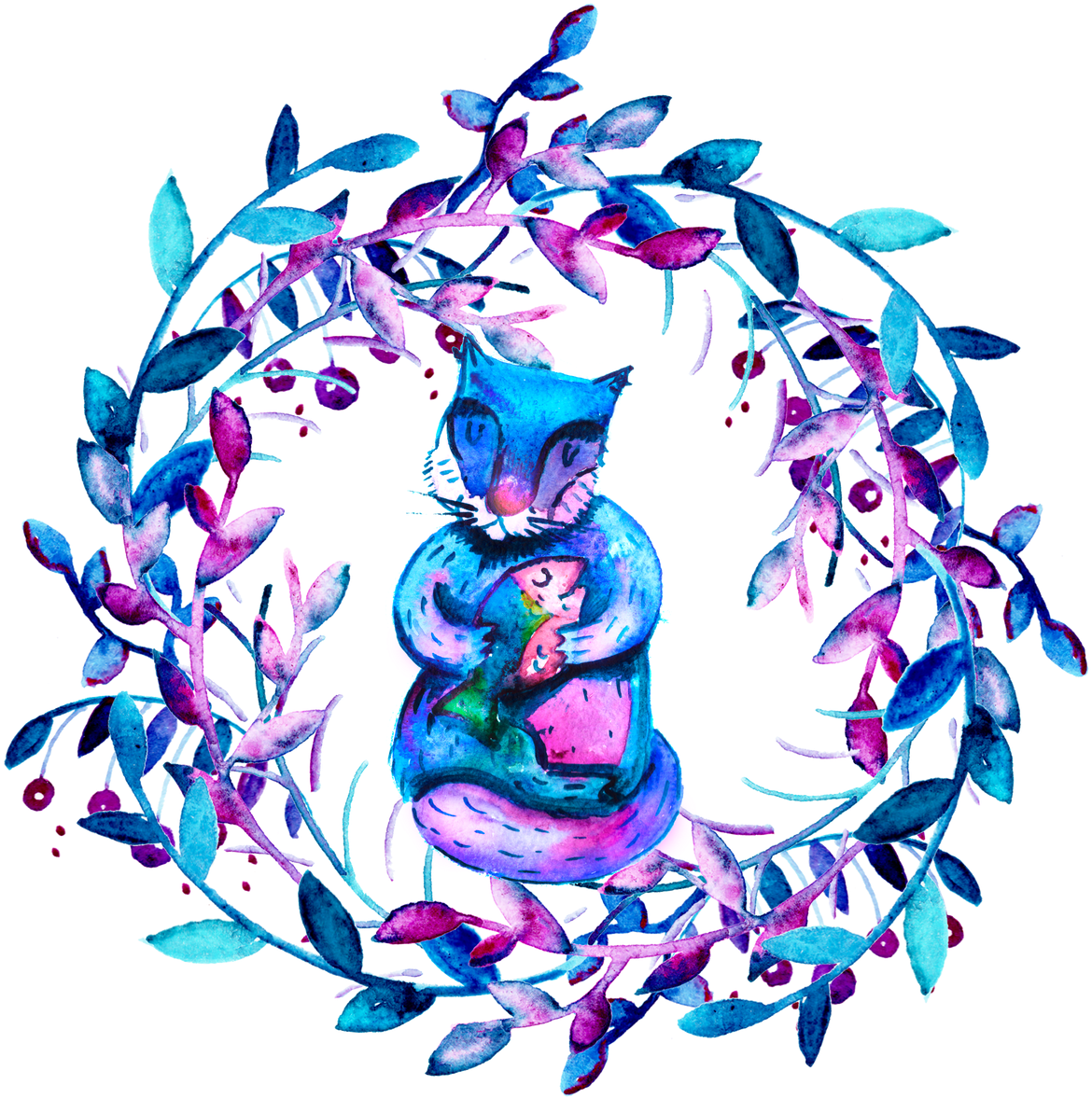 Watercolor Vignette - Watercolor Painting (1400x1400), Png Download
