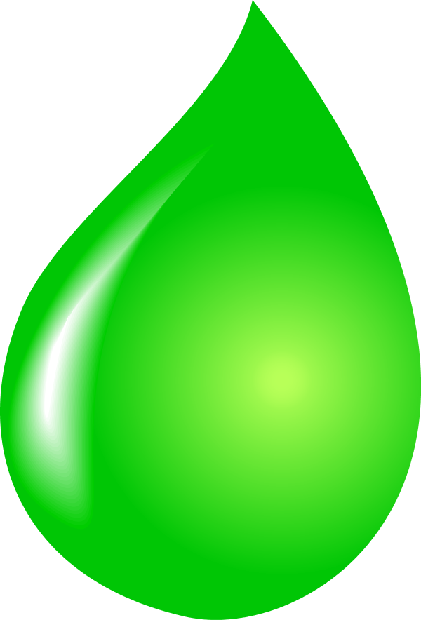 Cartoon Water Drop Clipart Kid - Green Water Drop Vector (600x884), Png Download
