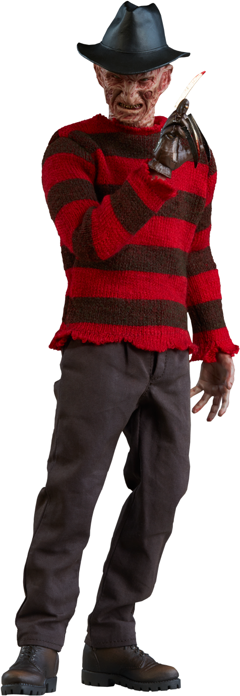 Freddy Krueger Sixth Scale Figure - Freddy Krueger Figure Png (480x1385), Png Download