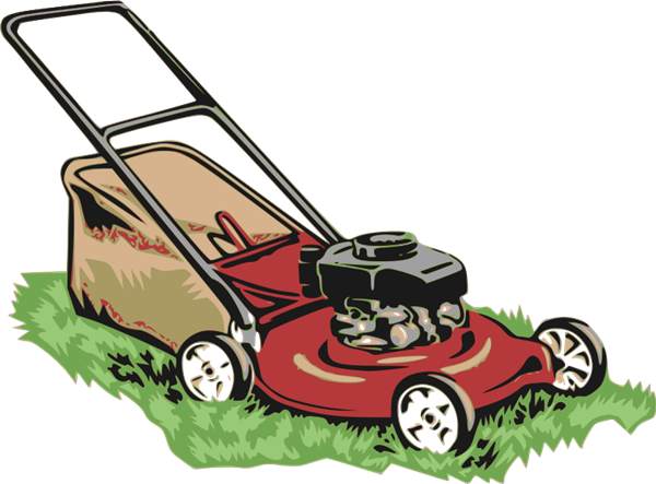 Clipart Freeuse Library Collection Of Lawn Mower Transparent - Lawn Mower Clip Art (600x443), Png Download