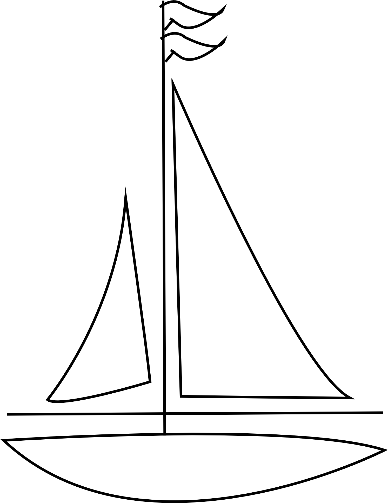 Image Black And White Stock Sailboat Images Buscar - Line Drawing Sail Boat (1969x2300), Png Download