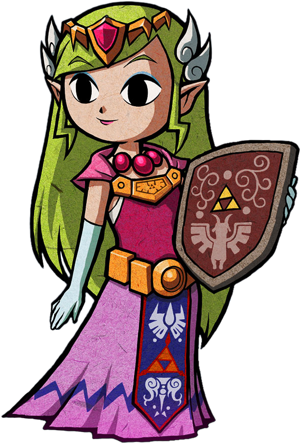 Members - Legend Of Zelda Minish Cap Zelda (605x891), Png Download