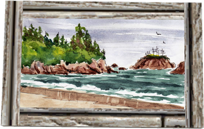 Outdoor Watercolor Sketch - Watercolor Painting (420x420), Png Download