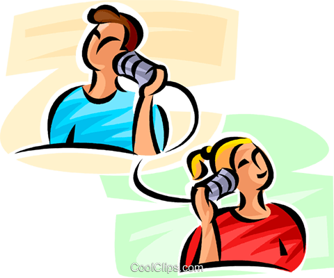 People Talking On The Telephone Royalty Free Vector - Pessoas Falando Ao Telefone (480x400), Png Download