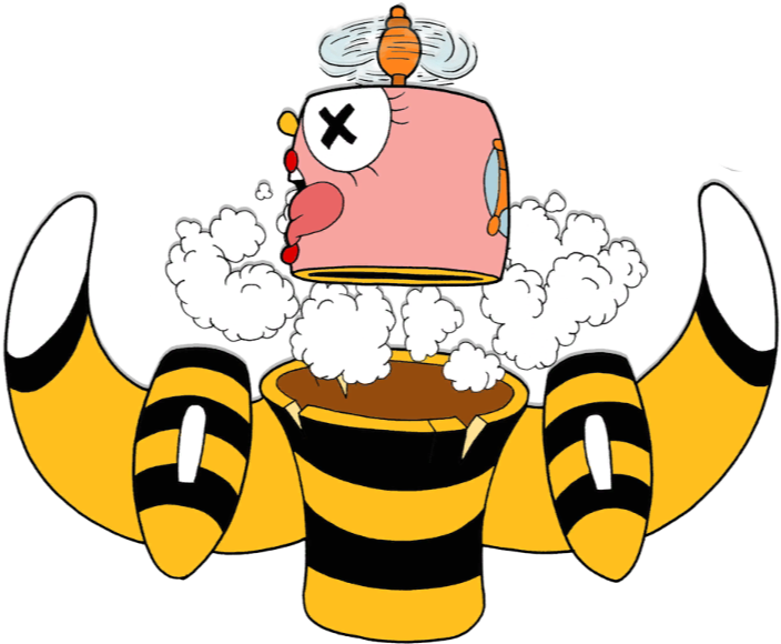 Dead Bee - Cartoon Dead Bee No Transparent (723x610), Png Download