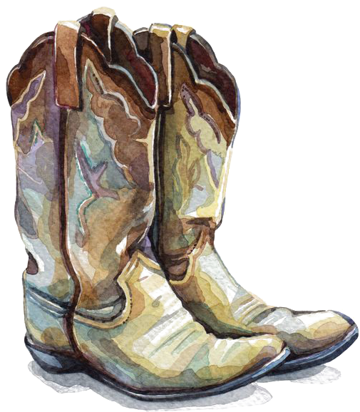 Boot Watercolor Painting Shoe - Life Is Better In Cowboy Boots (564x800), Png Download