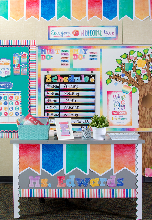 Watercolor Pennants Big Big Border Alternate Image - Education (900x900), Png Download