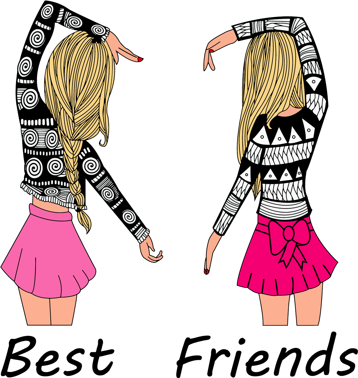 Best Friends Png - Best Friends Forever Png (1417x1417), Png Download