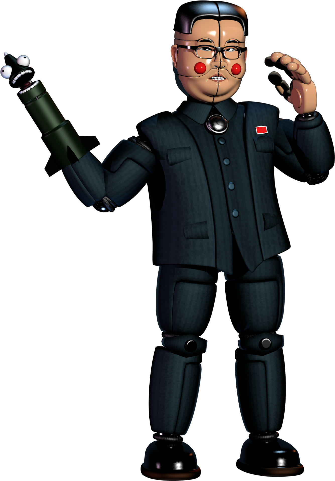 Funtime Kim Jong Un And Nuke Nuke - Five Nights At Freddy's Animatronics Toys (1920x2006), Png Download