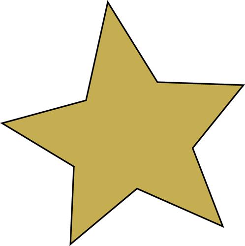 Gold Star Clip Art Image - Gold Star Clip Art (498x500), Png Download