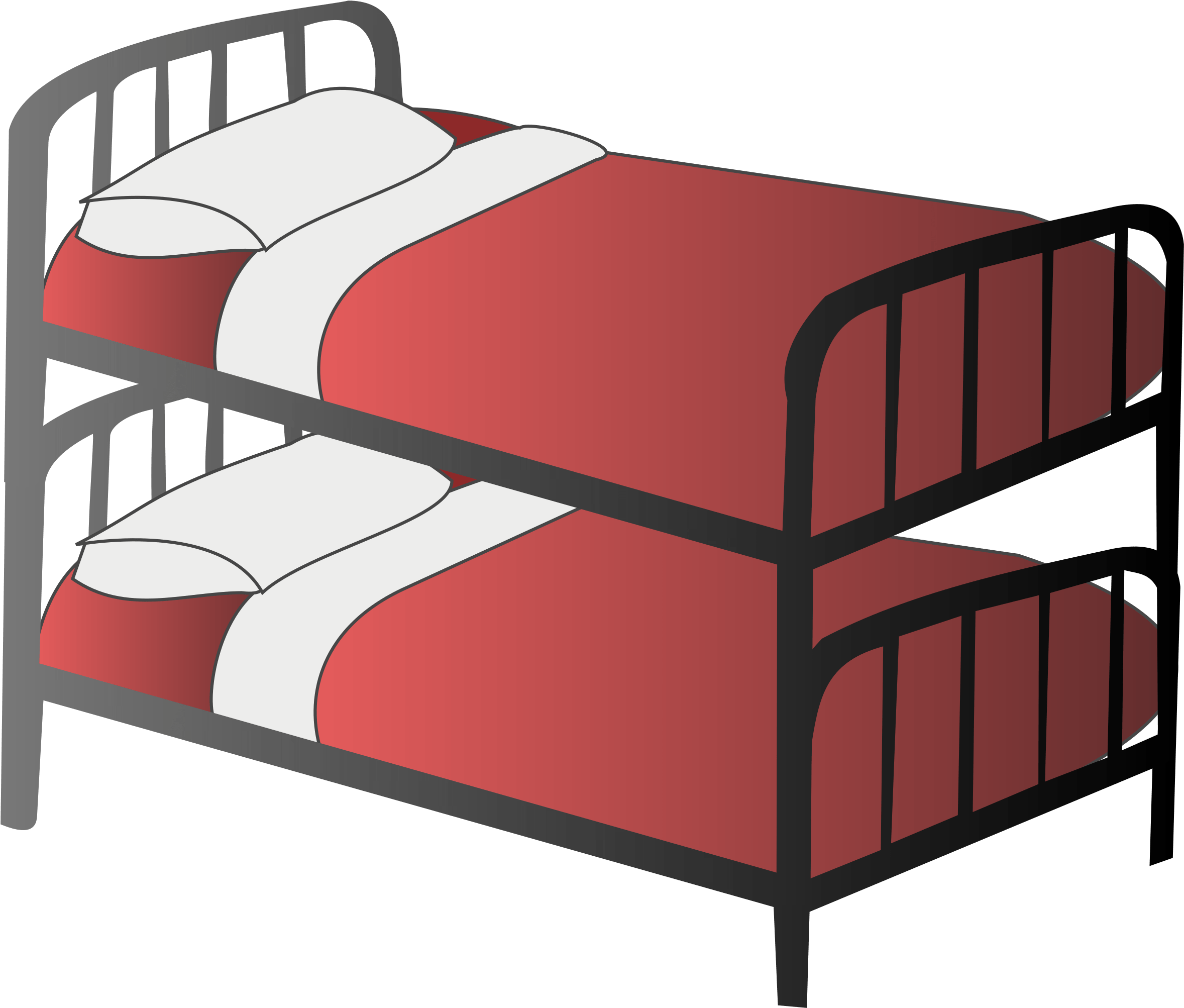 Bunk Bed - Clipart Bunk Bed (2400x2049), Png Download