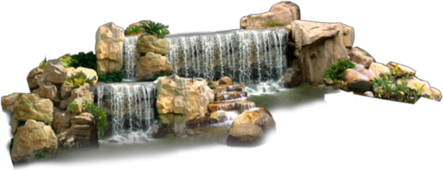 Waterfalls Freetoedit - 园林 景观 设计 图 (623x240), Png Download