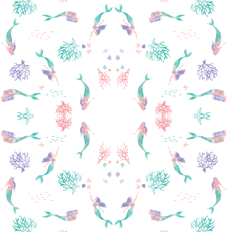 Watercolor Mermaid (800x800), Png Download