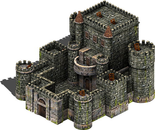 Castle - Isometric Rts Art (500x422), Png Download