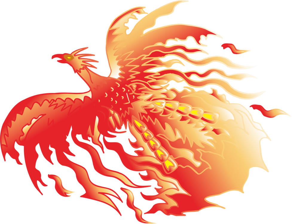 Phoenix Fenghuang Vermilion Bird Four Symbols Legendary - Fenghuang Clipart (977x750), Png Download