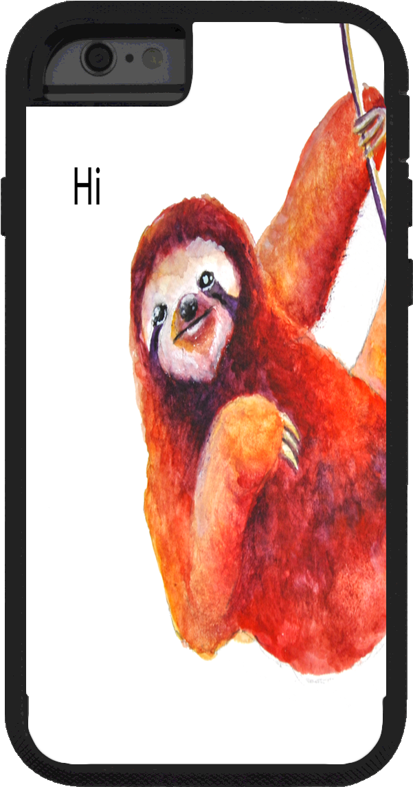 Friendly Sloth Iphone 6/6s, Impact Resistant, Plastic - Mobile Phone (912x1248), Png Download