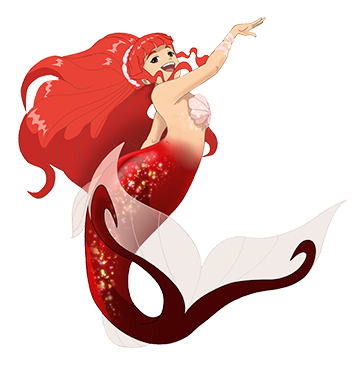 Mermaid Rikki - Illustration (361x366), Png Download