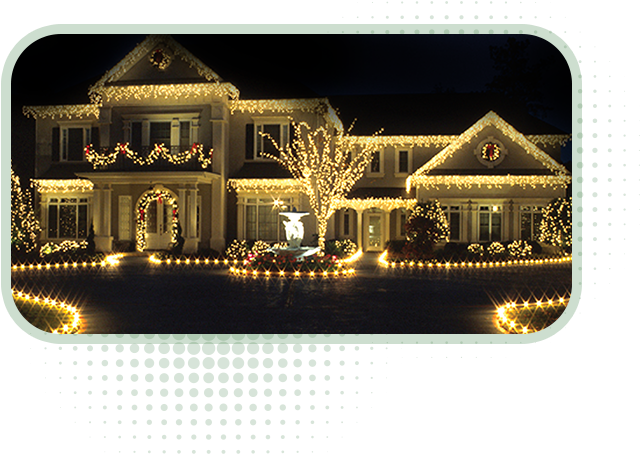 Home - White Christmas Lights House (685x491), Png Download