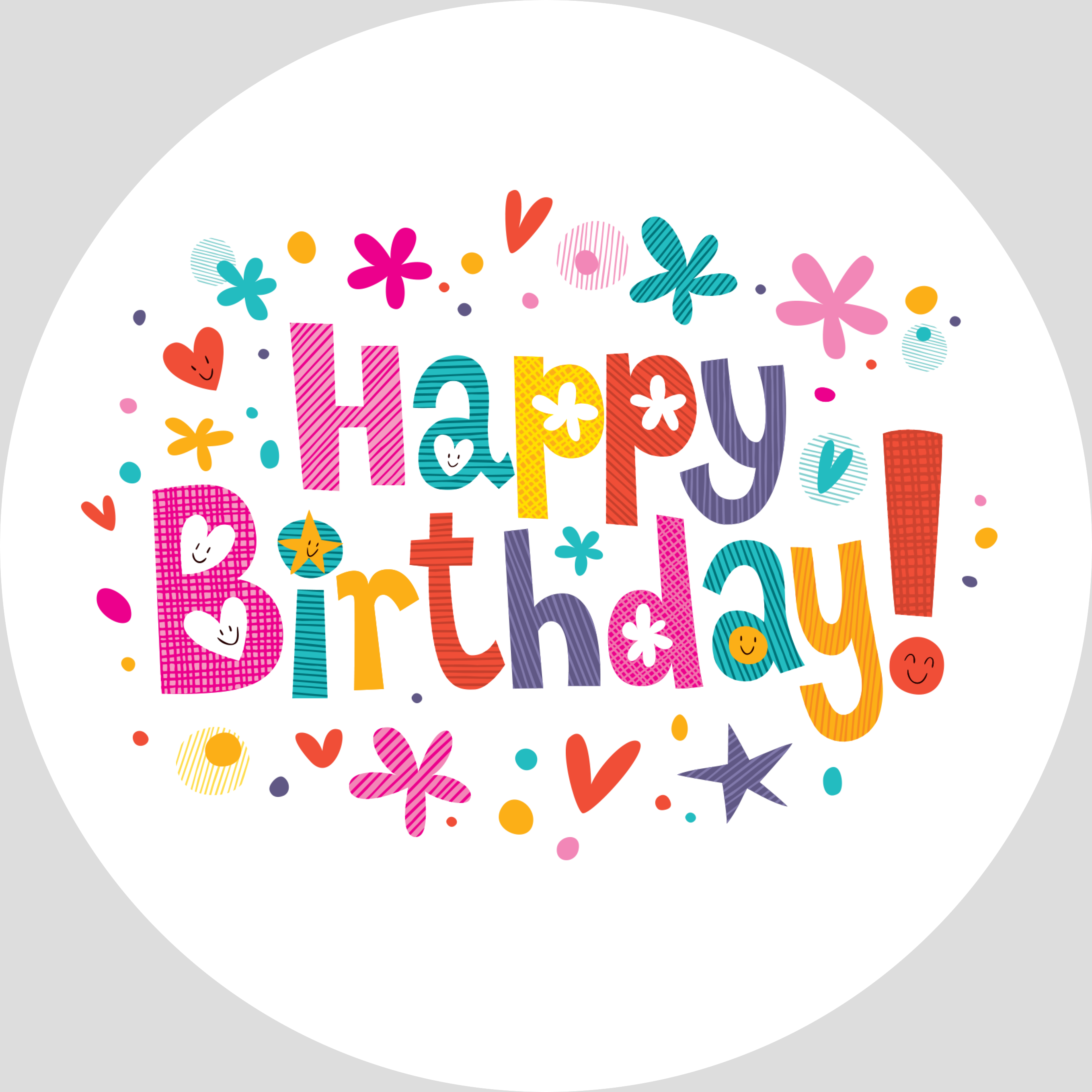 Clipart Png Happy - Gearbest Happy Birthday Printed Pillow Case (2716x2716), Png Download