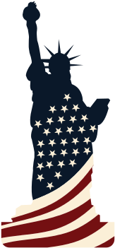 Us Flag Themed Statue Of Liberty - Flag In Statue Of Liberty (400x400), Png Download