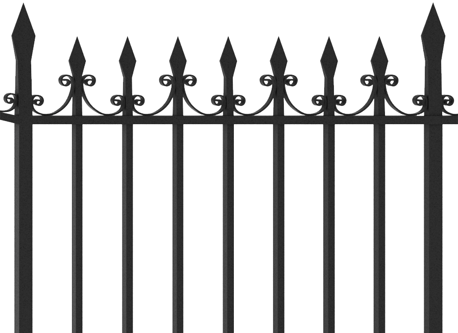 Our Featured Products - Wrought Iron Fence Png (897x652), Png Download