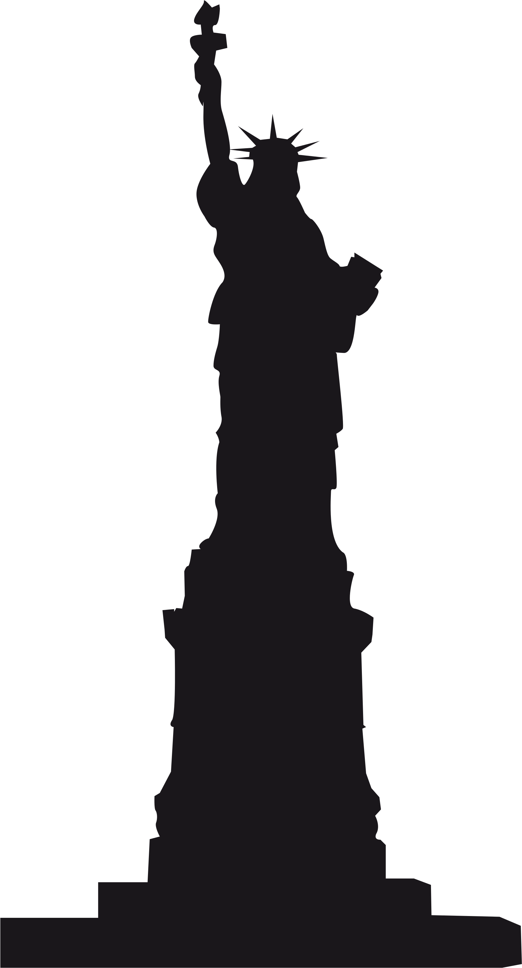 Statue Of Liberty Silhouette - Statue Of Liberty (2000x3435), Png Download