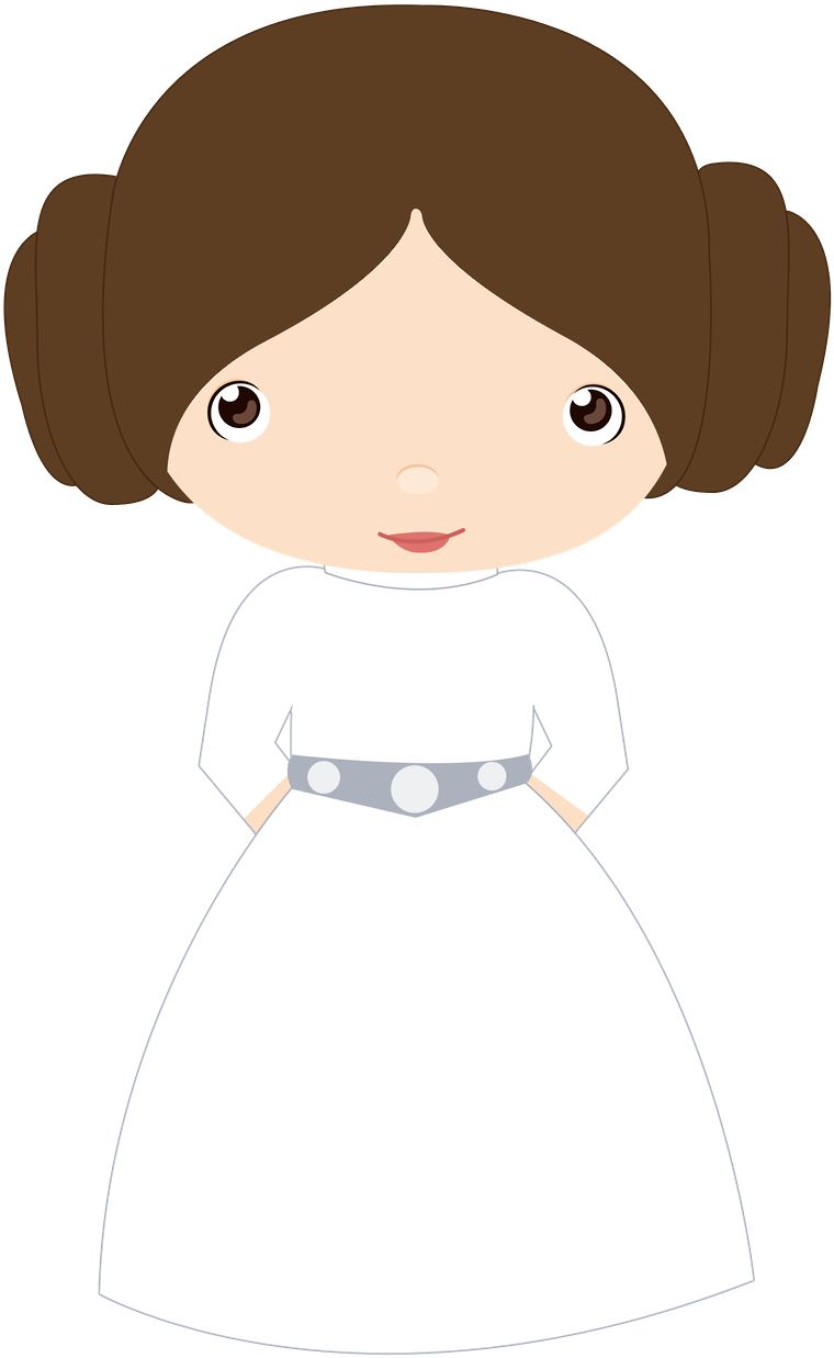 Parties - Star Wars Princess Leia Clipart (900x1297), Png Download